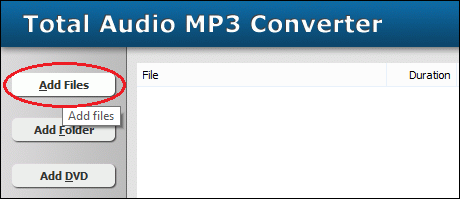 Click "Add Files" button to choose MPEG files and add them to conversion list.